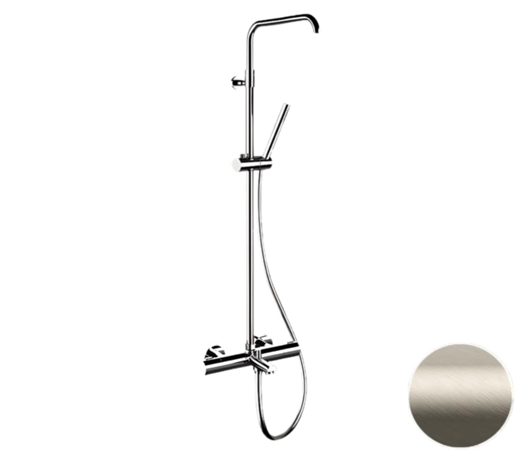 Плитка Remer Elegance Душевая система термостатическая ELEGANCE с изливом сталь  поверхность матовая