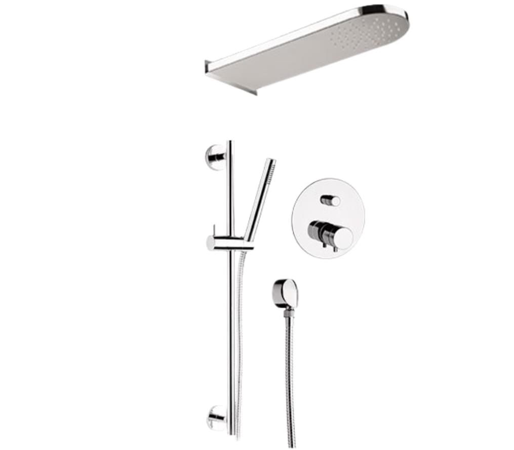 Плитка Remer Elegance Округлая душевая система термостатическая ELEGANCE хром  поверхность глянец