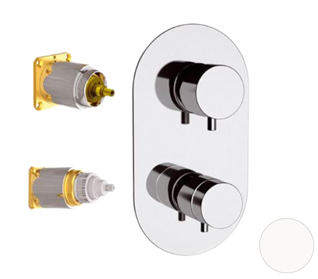 Плитка Remer Elegance Смеситель термостатический для душа ELEGANCE белый матовый  поверхность матовая