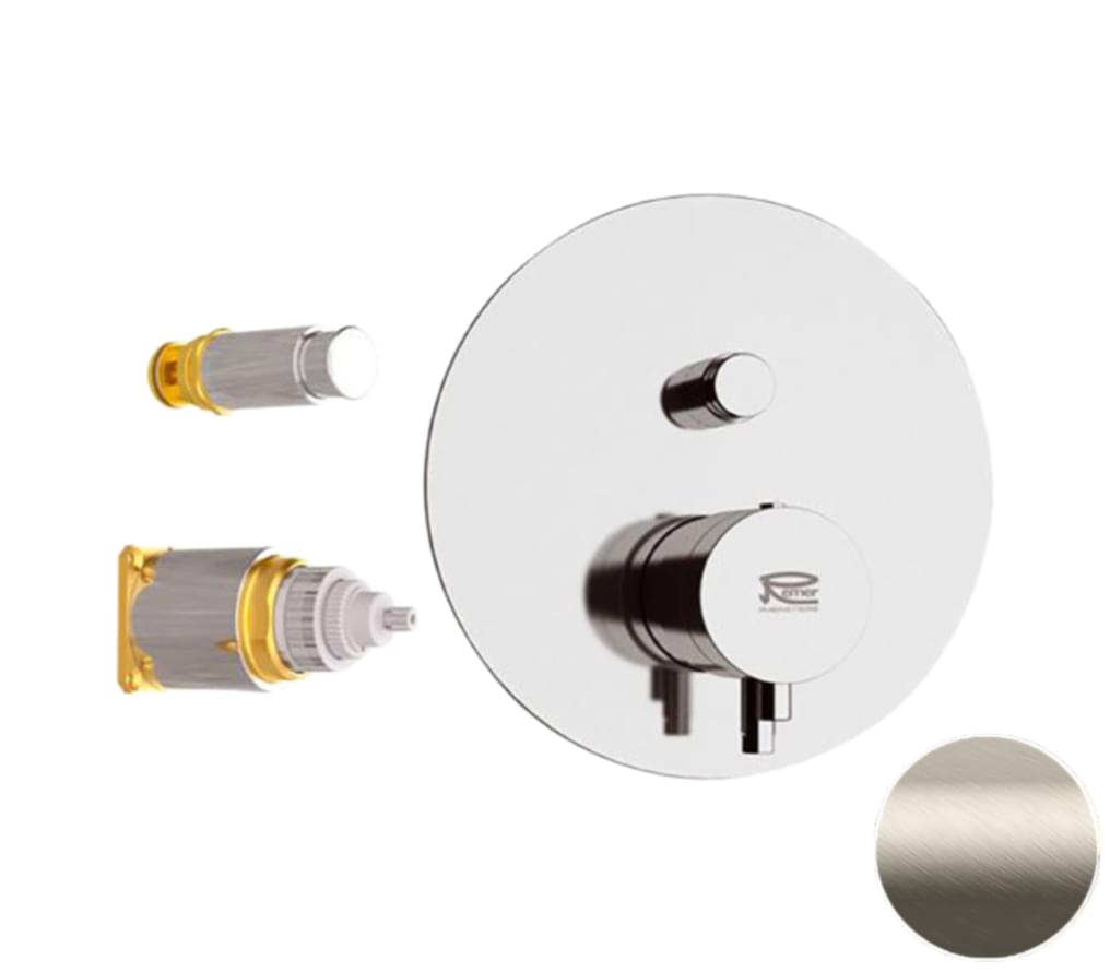 Плитка Remer Elegance Смеситель термостатический для душа встраиваемый ELEGANCE сталь  поверхность матовая