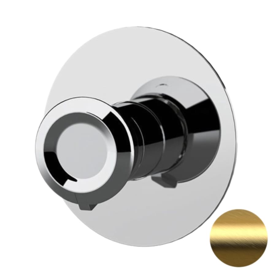 Плитка Remer Element Встраиваемый смеситель для душа на 1 выход ELEMENT золото брашированное  поверхность брашированная