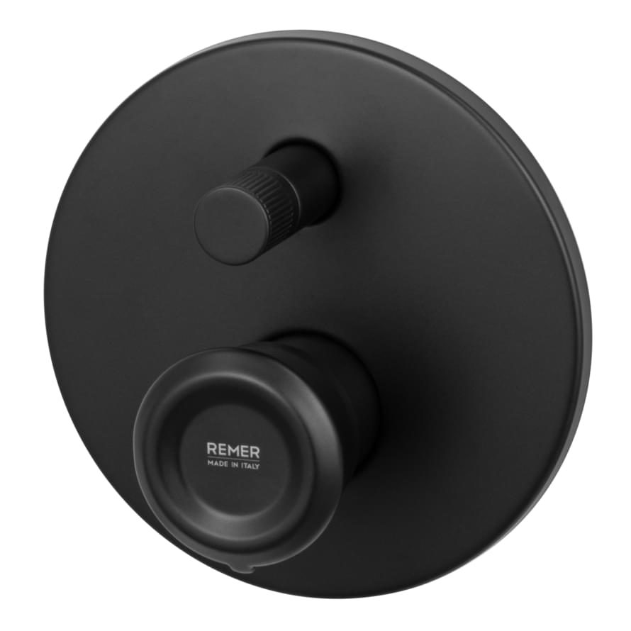 Плитка Remer Element Встраиваемый смеситель для душа на 2 выхода ELEMENT черный матовый  поверхность матовая