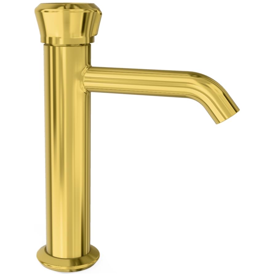 Плитка Remer Element Высокий меситель для раковины ELEMENT золото глянцевое  поверхность глянец