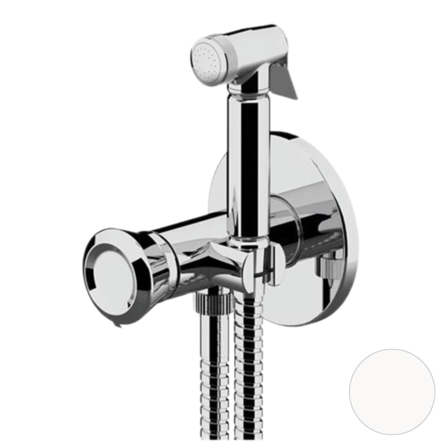 Плитка Remer Element Гигиенический душ со смесителем ELEMENT белый матовый  поверхность матовая