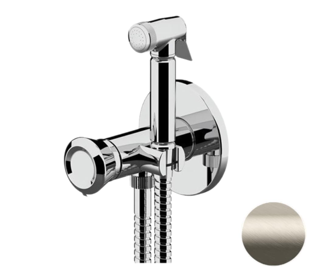 Плитка Remer Element Гигиенический душ со смесителем ELEMENT сталь  поверхность матовая