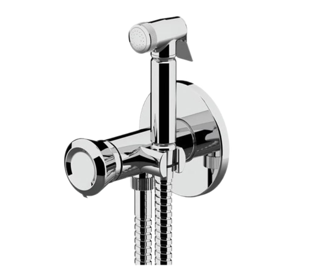 Плитка Remer Element Гигиенический душ со смесителем ELEMENT хром  поверхность глянец