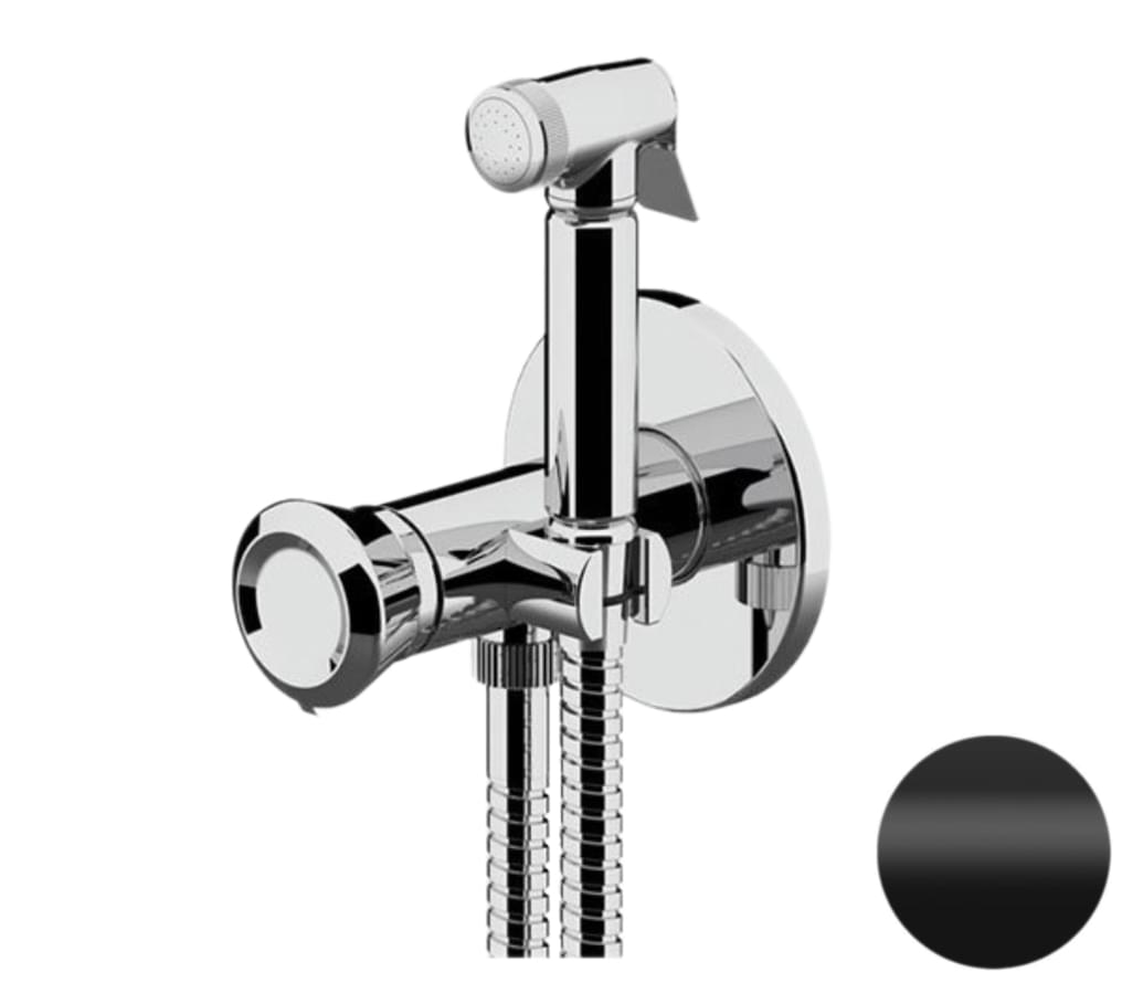 Плитка Remer Element Гигиенический душ со смесителем ELEMENT черный матовый  поверхность матовая