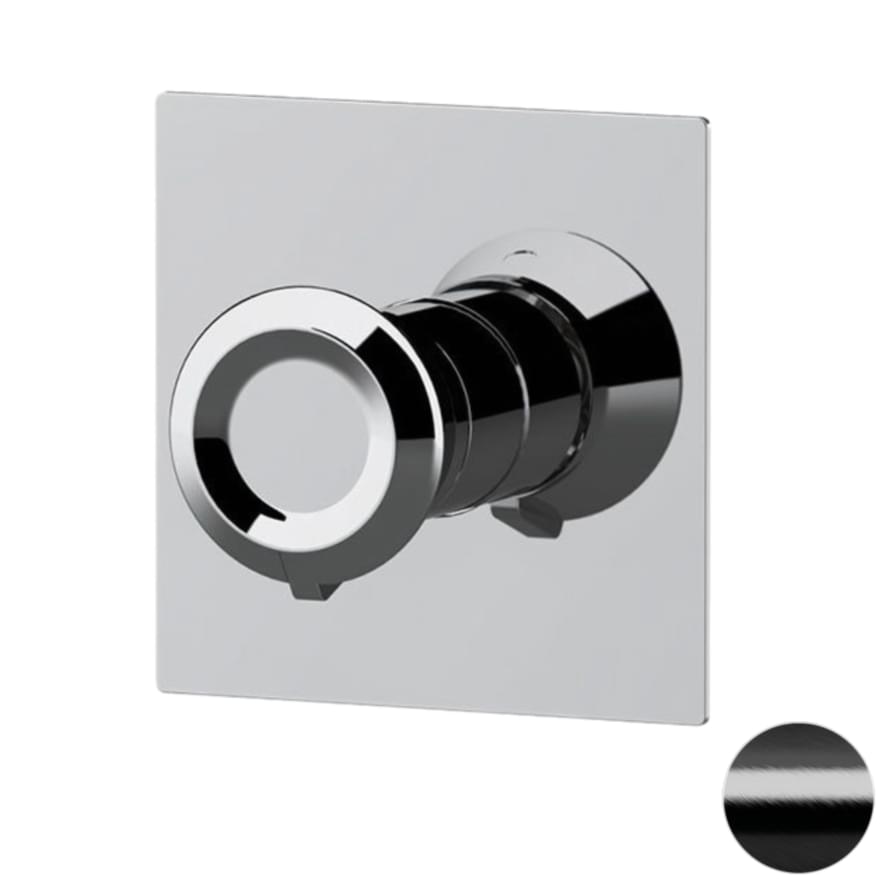 Плитка Remer Element Квадратный смеситель для душа ELEMENT черный брашированный хром  поверхность брашированная