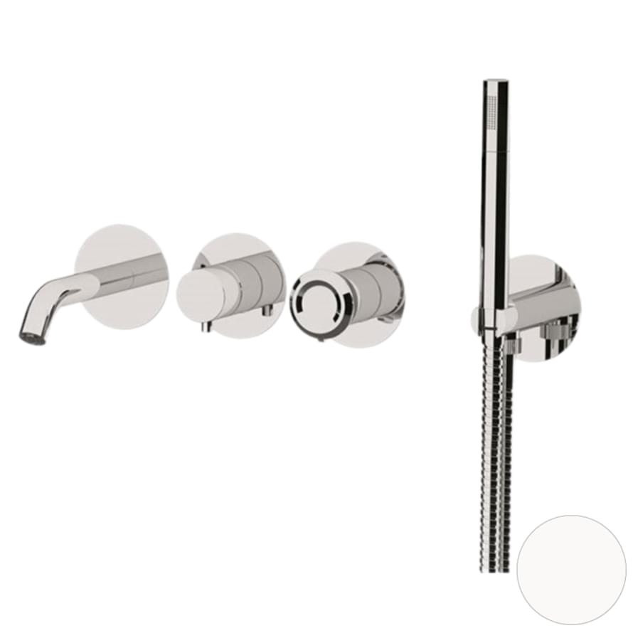 Плитка Remer Element Настенный смеситель для ванны ELEMENT белый матовый  поверхность матовая