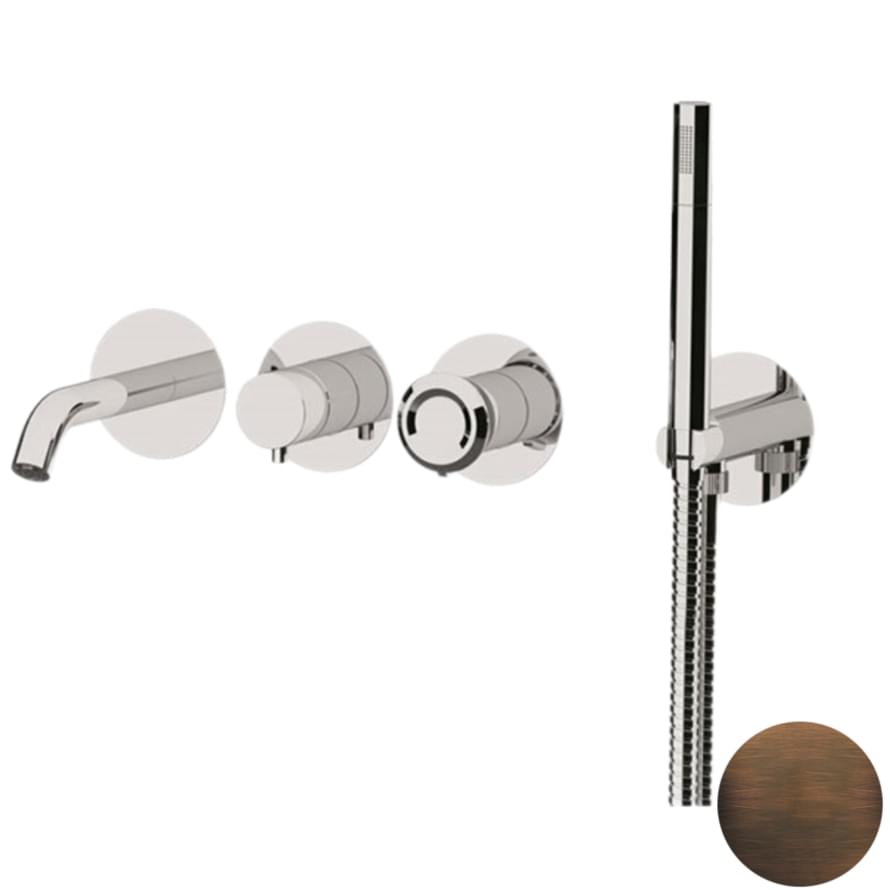 Плитка Remer Element Настенный смеситель для ванны ELEMENT бронза масляная  поверхность матовая