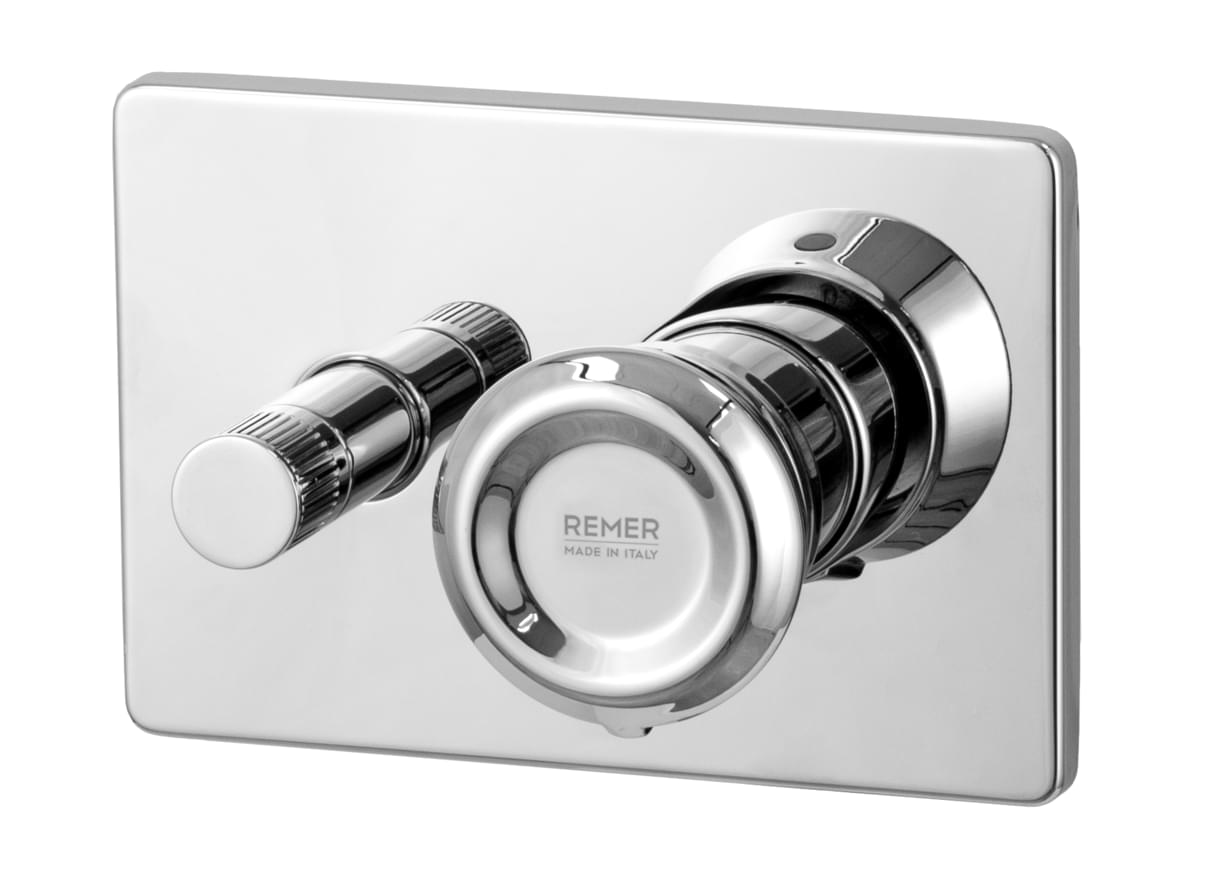 Плитка Remer Element Округлый встраиваемый смеситель для душа на 2 выхода ELEMENT хром  поверхность глянец