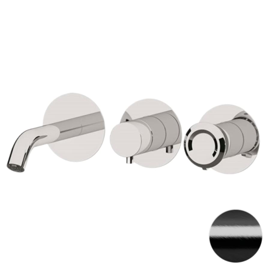 Плитка Remer Element Смеситель встраиваемый для ванны ELEMENT черный брашированный хром  поверхность брашированная