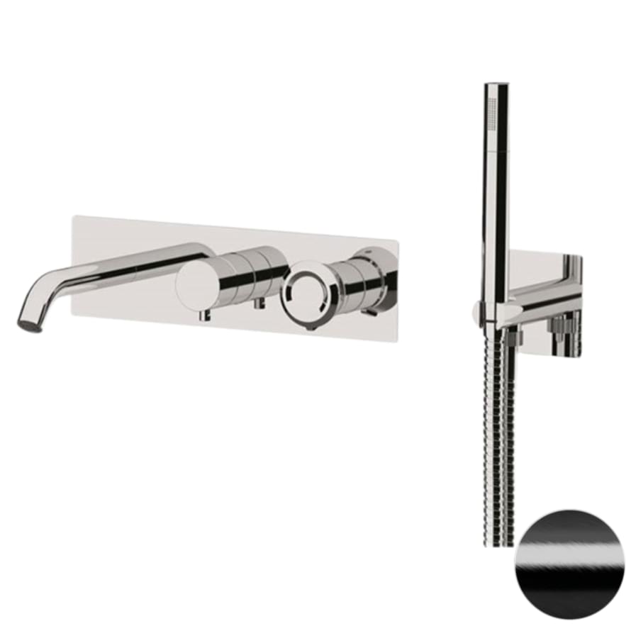 Плитка Remer Element Смеситель для ванны ELEMENT черный брашированный хром  поверхность брашированная