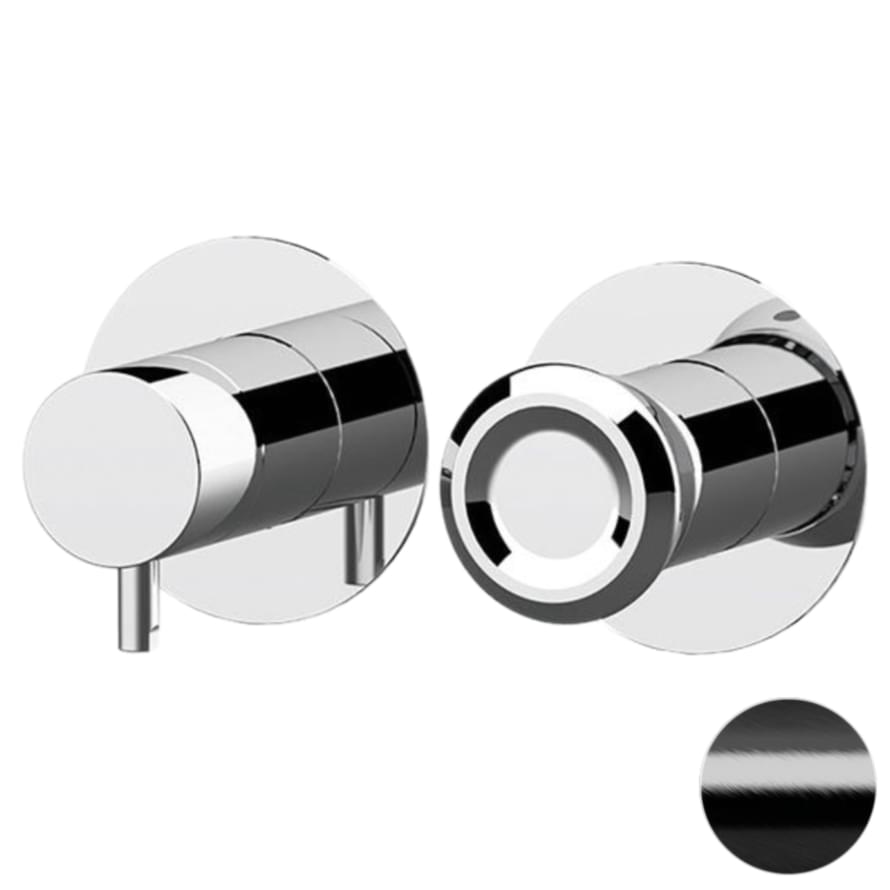 Плитка Remer Element Смеситель для душа ELEMENT встраиваемый черный брашированный хром  поверхность брашированная