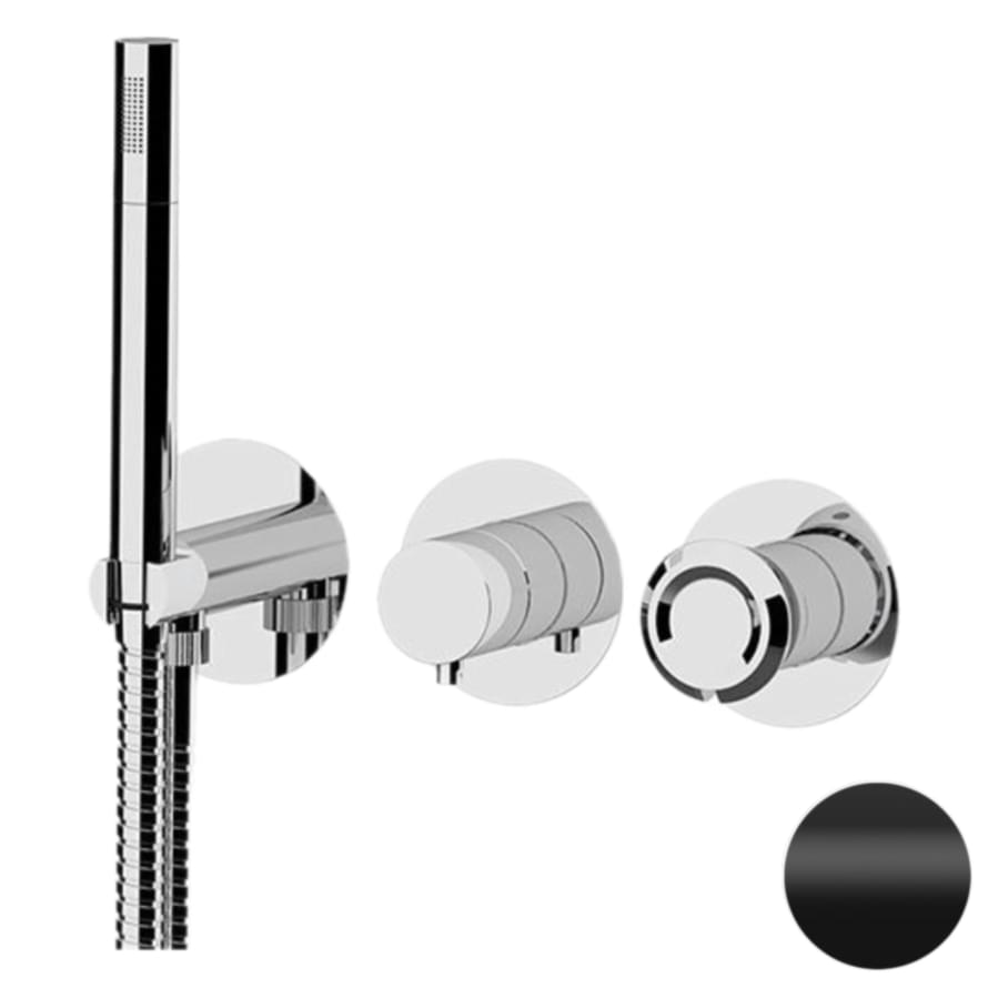 Плитка Remer Element Смеситель для душа на 2 выхода ELEMENT черный матовый  поверхность матовая