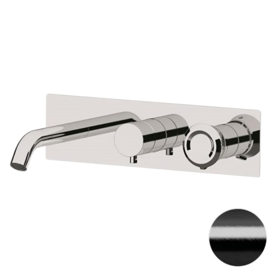 Плитка Remer Element Смеситель квадратный для ванны ELEMENT черный брашированный хром  поверхность брашированная