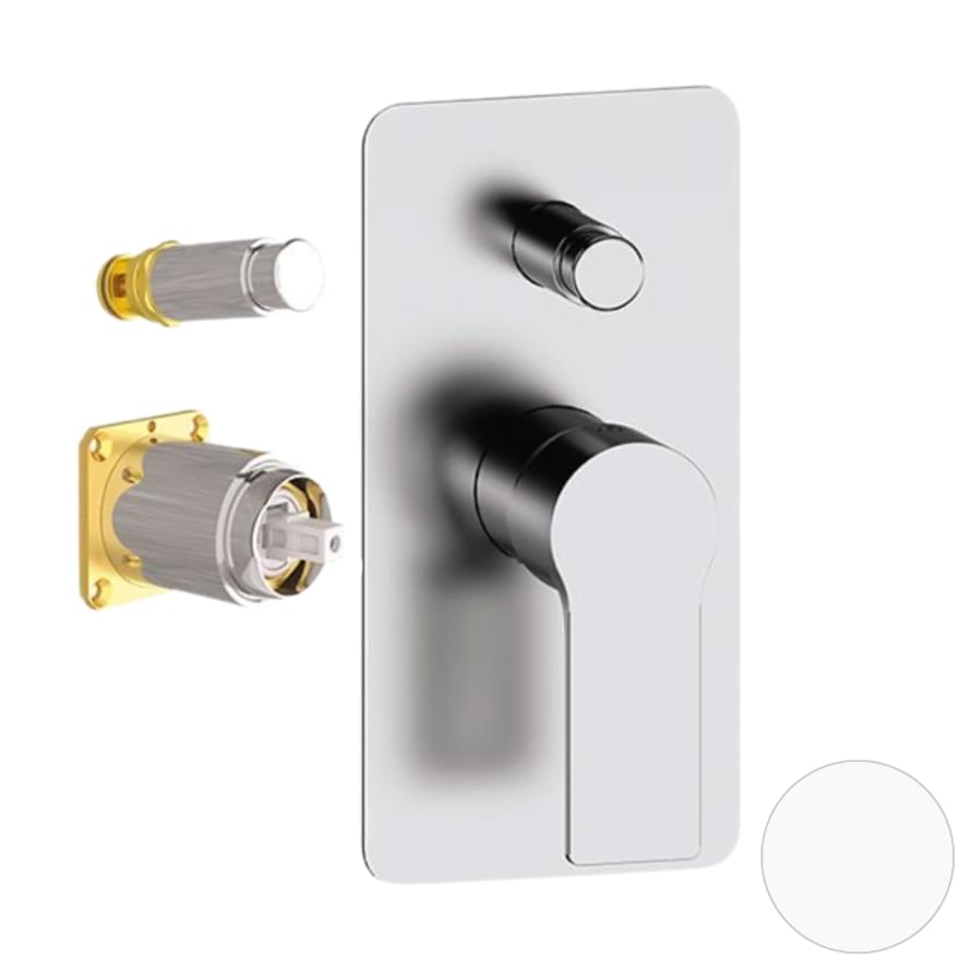 Плитка Remer Energy Встраиваемый меситель для душа ENERGY белый матовый  поверхность матовая