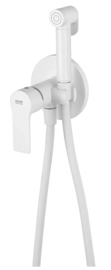 Плитка Remer Energy Гигиенический душ со смесителем ENERGY белый матовый  поверхность матовая