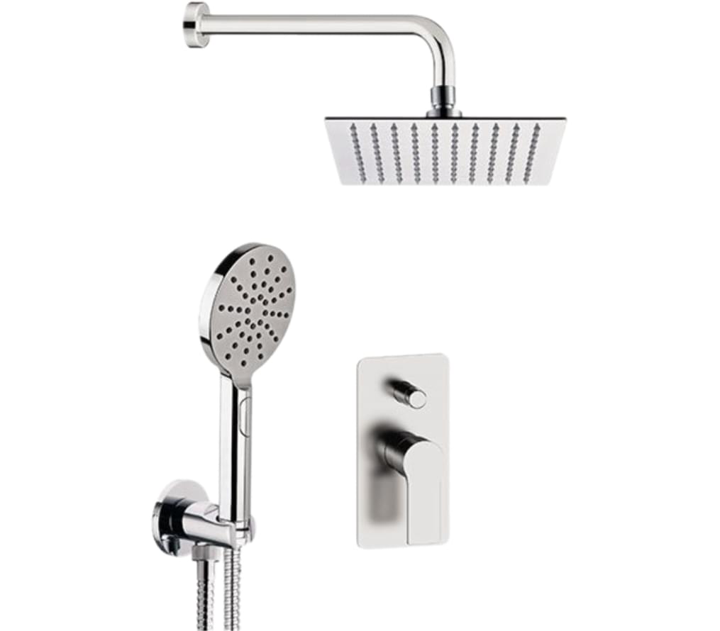 Плитка Remer Energy Душевая система ENERGY квадратный хром  поверхность глянец