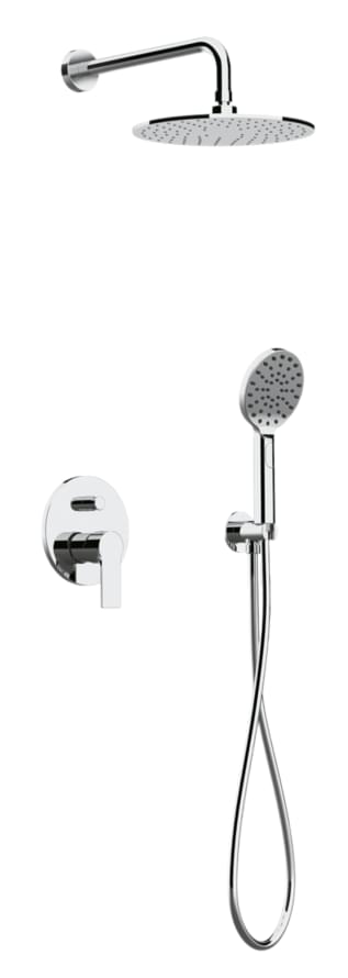 Плитка Remer Energy Душевая система ENERGY с верхним душем хром  поверхность глянец