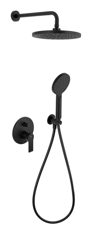 Плитка Remer Energy Душевая система округлая ENERGY черный матовый  поверхность матовая