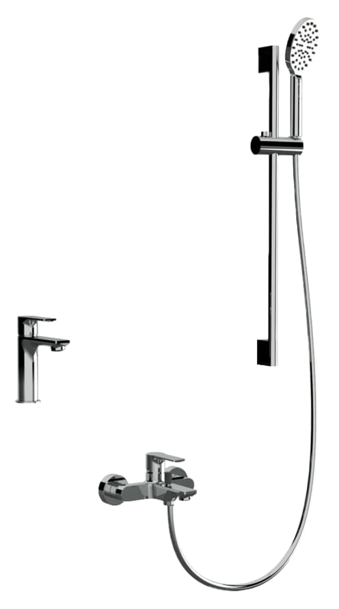 Плитка Remer Energy Набор смесителей для ванной комнаты ENERGY хром  поверхность глянец