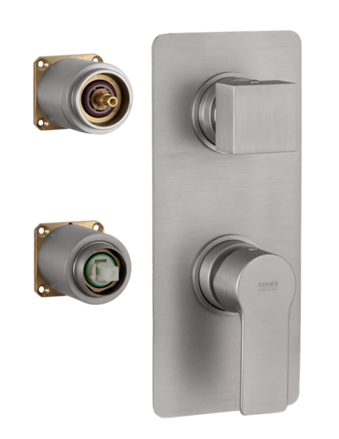 Плитка Remer Energy Смеситель для душа ENERGY никель матовый брашированный  поверхность микс