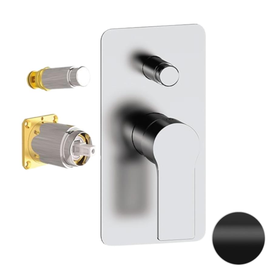 Плитка Remer Energy Смеситель для душа встраиваемый ENERGY черный матовый  поверхность матовая