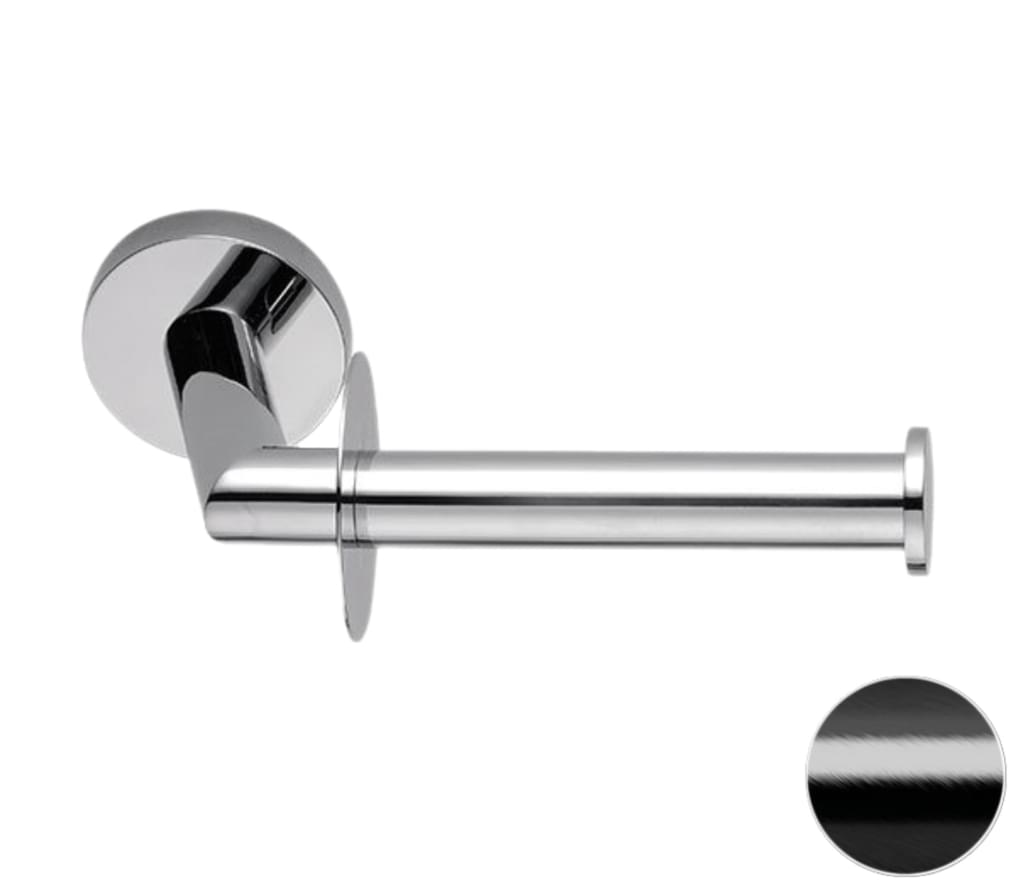 Плитка Remer Guest Бумагодержатель GUEST округлый черный брашированный хром  поверхность брашированная