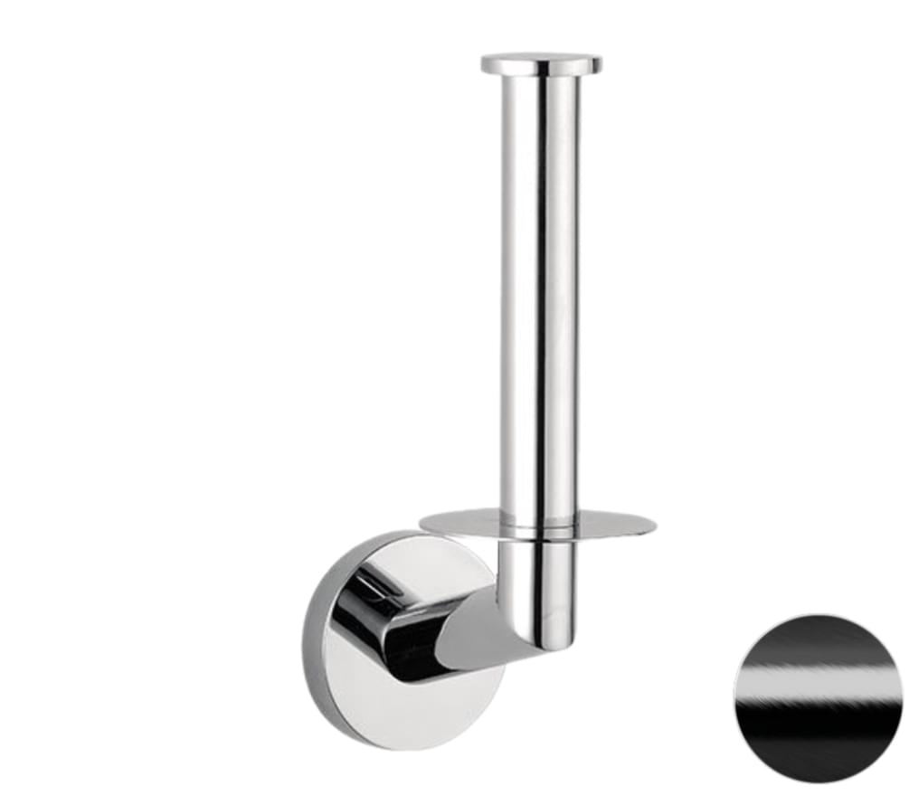 Плитка Remer Guest Бумагодержатель округлый GUEST черный брашированный хром  поверхность брашированная
