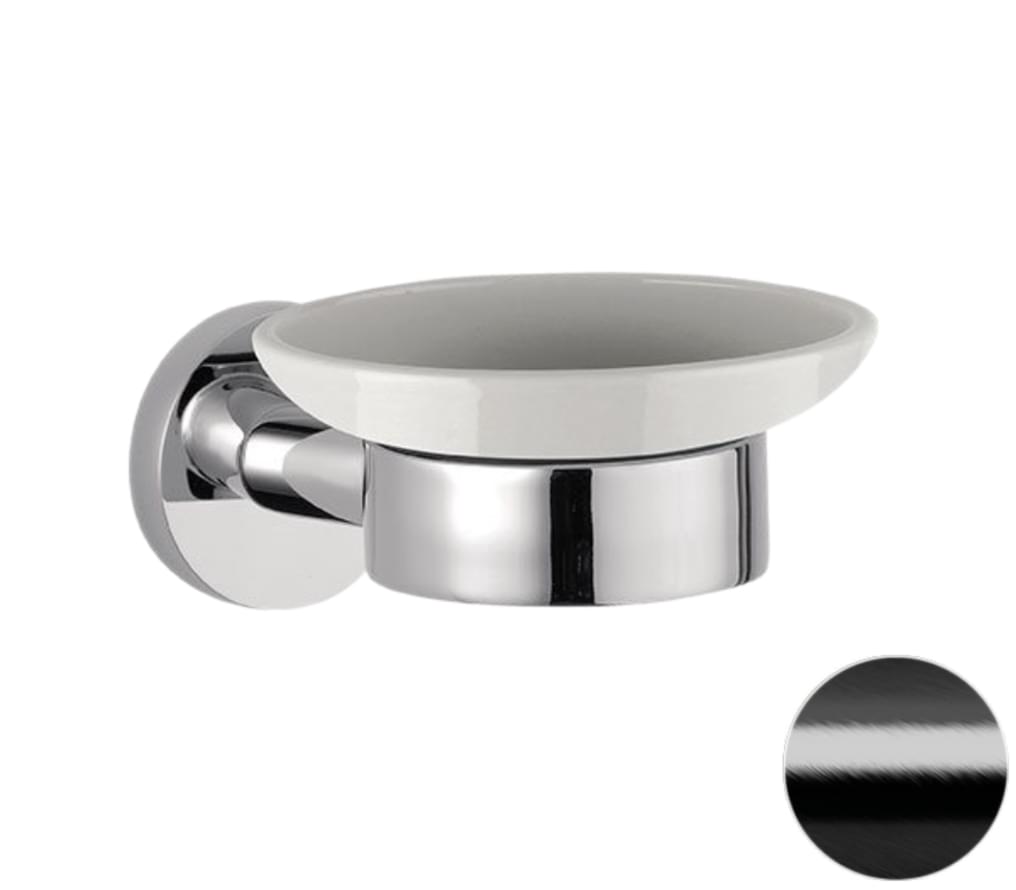 Плитка Remer Guest Мыльница GUEST черный брашированный хром  поверхность брашированная