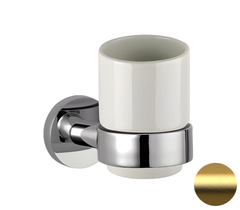 Плитка Remer Guest Стакан GUEST золото брашированное  поверхность брашированная