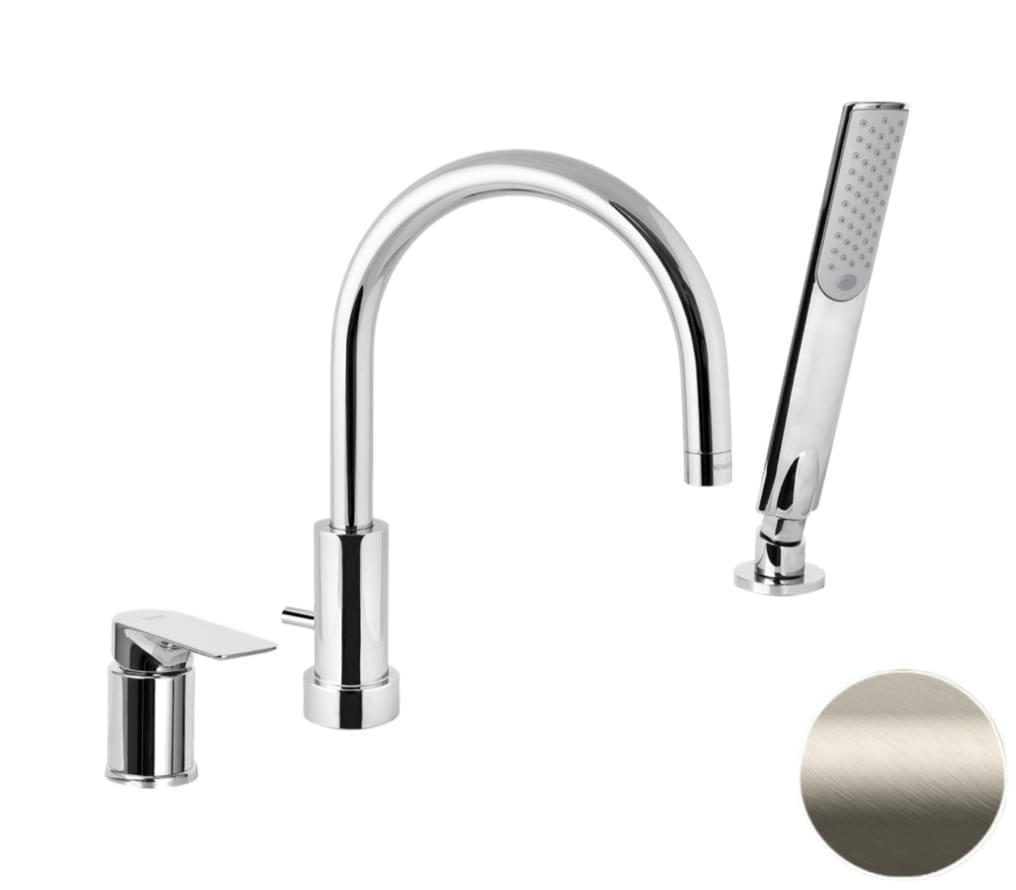 Плитка Remer Infinity Встраиваемый в борт ванны смеситель INFINITY сталь  поверхность матовая