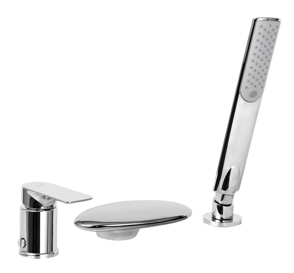 Плитка Remer Infinity Встраиваемый в борт ванны смеситель INFINITY хром  поверхность глянец