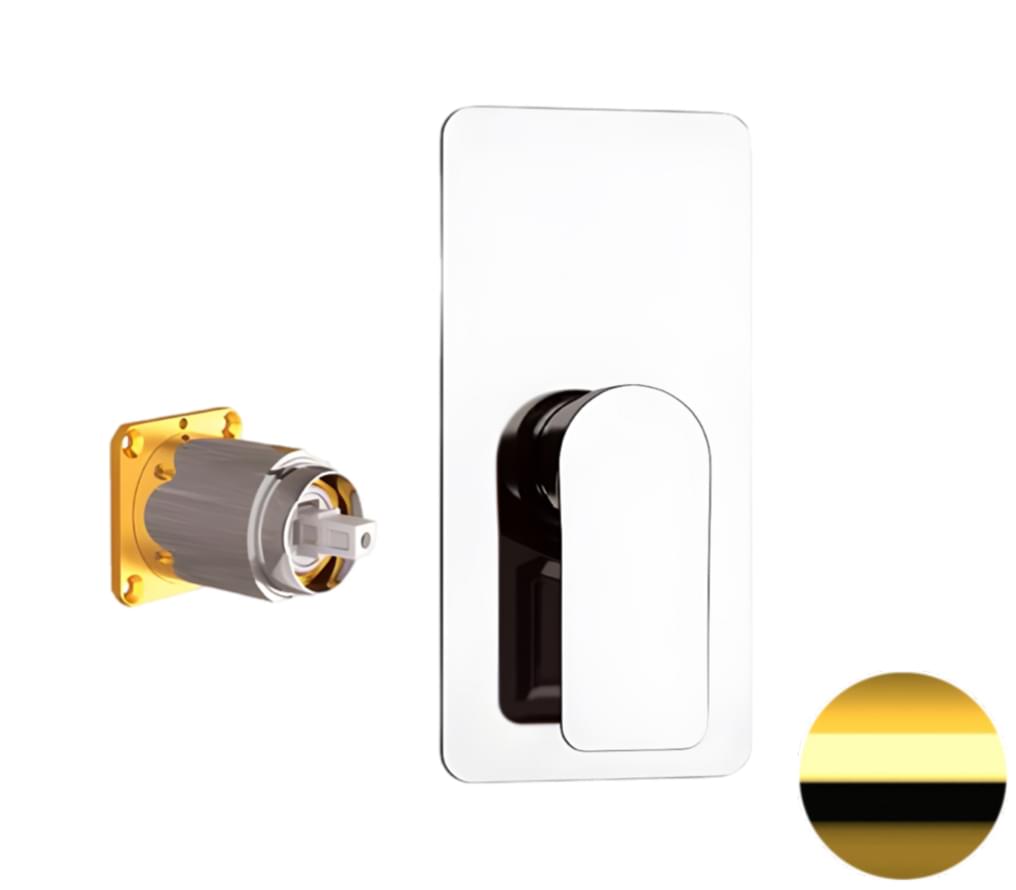 Плитка Remer Infinity Встраиваемый округлый смеситель для душа INFINITY золото глянцевое  поверхность глянец