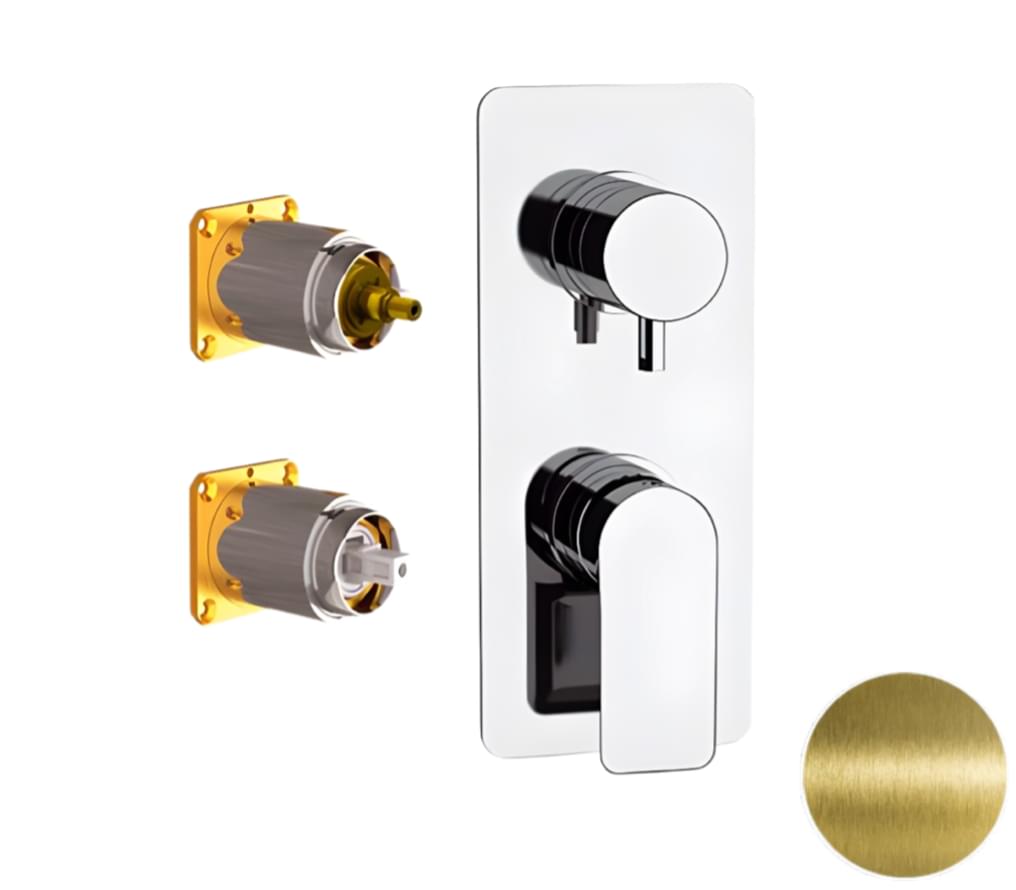 Плитка Remer Infinity Встраиваемый смеситель для душа INFINITY состаренная латунь  поверхность брашированная