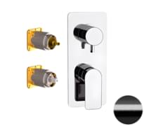 Плитка Remer Infinity Встраиваемый смеситель для душа INFINITY черный брашированный хром поверхность брашированная