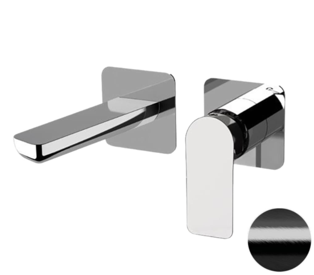 Плитка Remer Infinity Встраиваемый смеситель для раковины INFINITY черный брашированный хром  поверхность брашированная