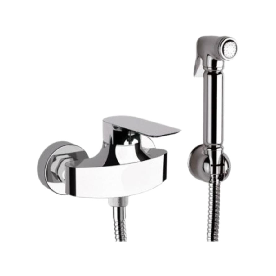 Плитка Remer Infinity Гигиенический душ со смесителем INFINITY округлый хром  поверхность глянец