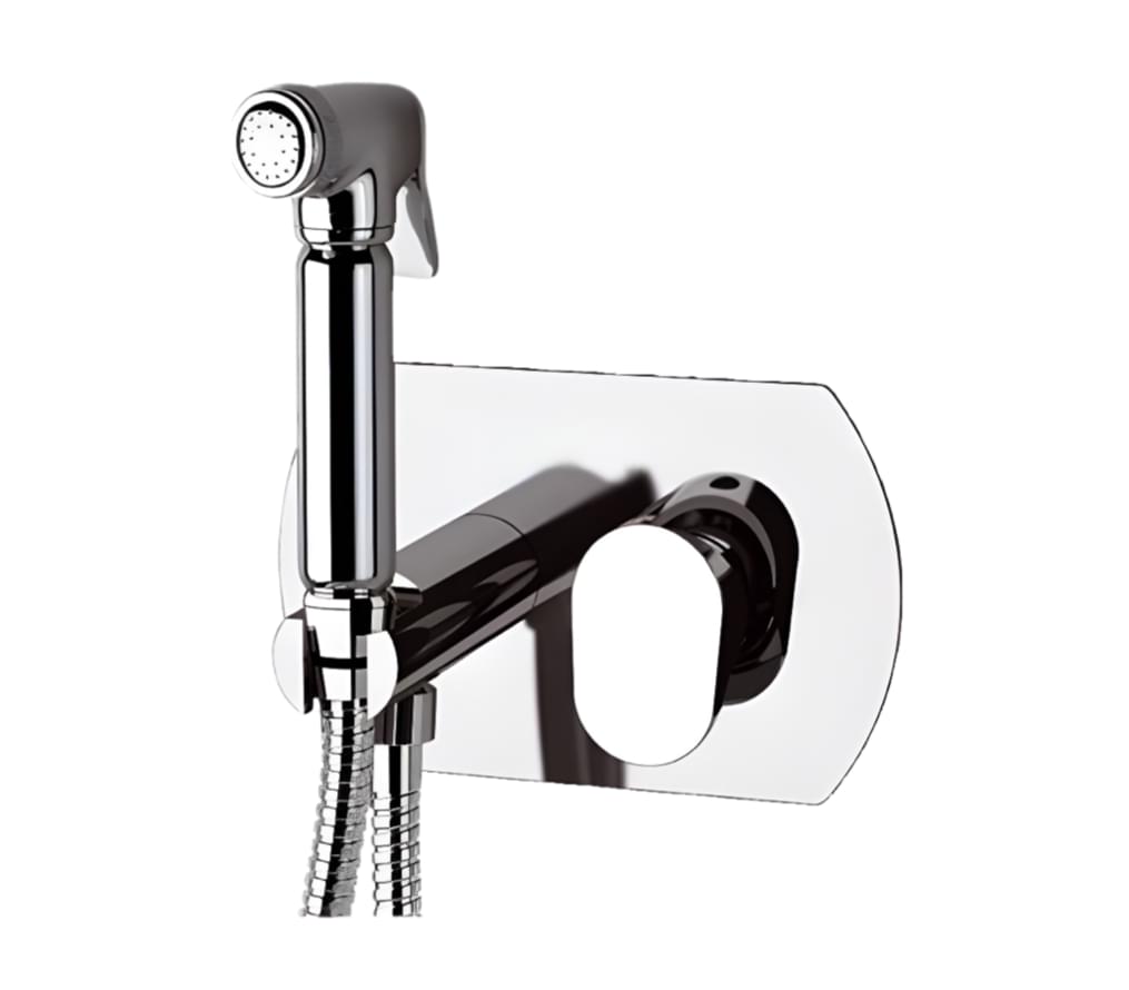 Плитка Remer Infinity Гигиенический душ со смесителем округлый INFINITY хром  поверхность глянец