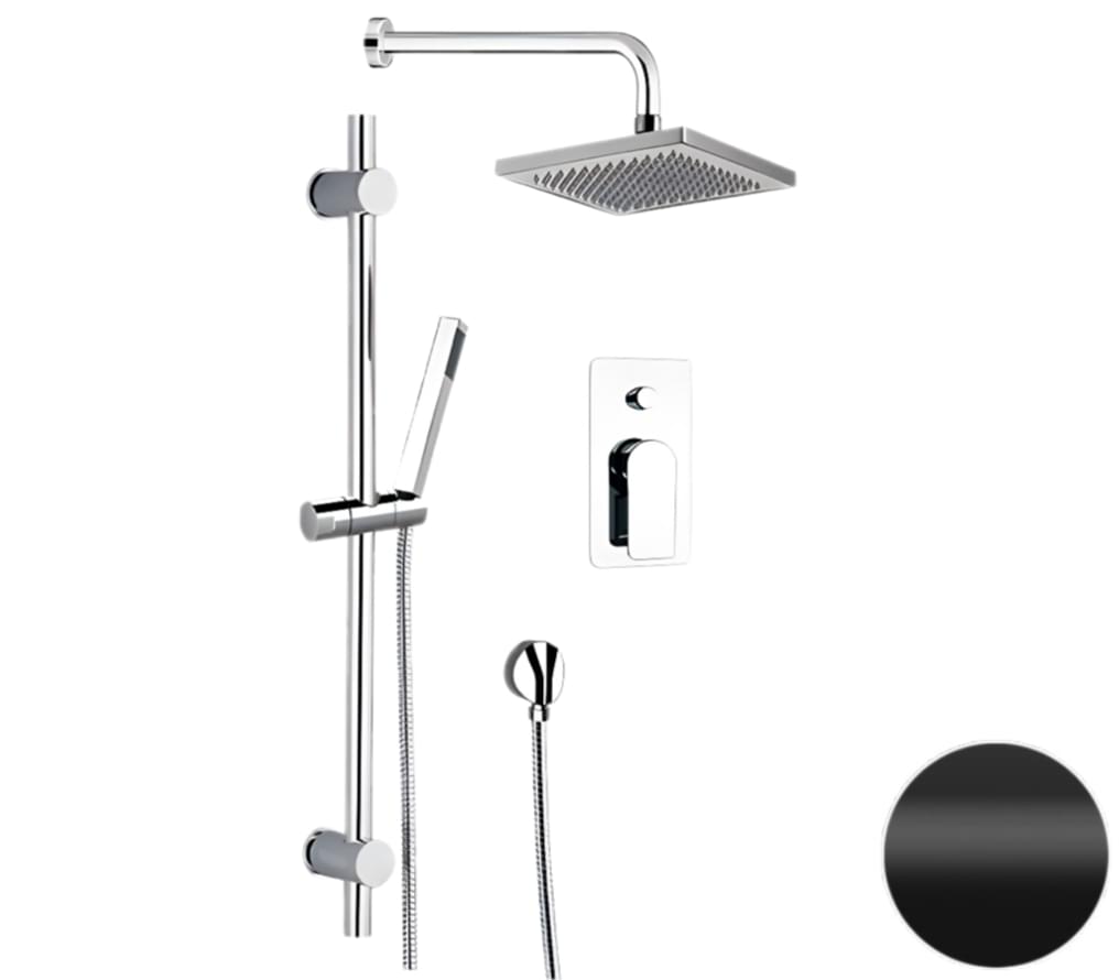 Плитка Remer Infinity Душевая система INFINITY черный матовый  поверхность матовая