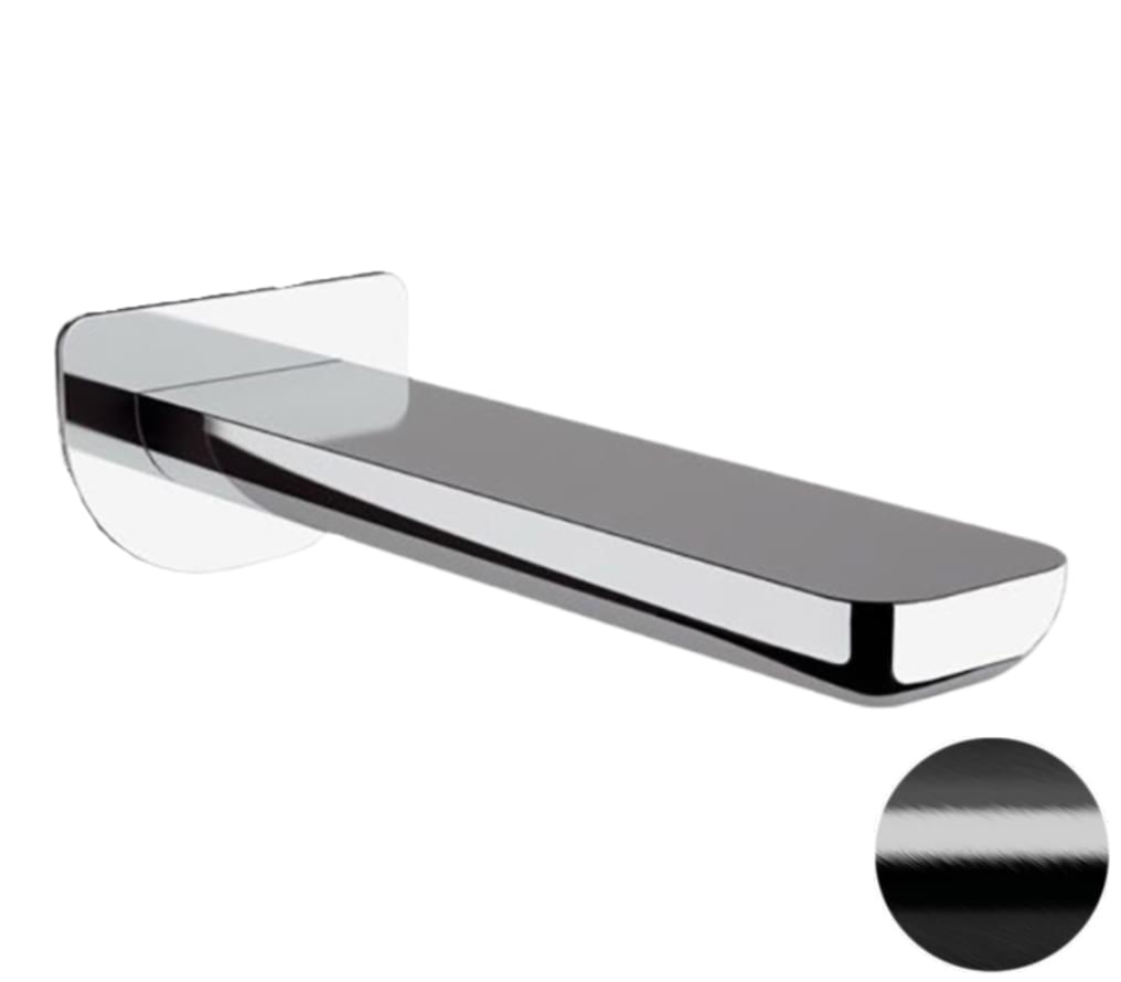 Плитка Remer Infinity Излив настенный 18 см INFINITY черный брашированный хром  поверхность брашированная