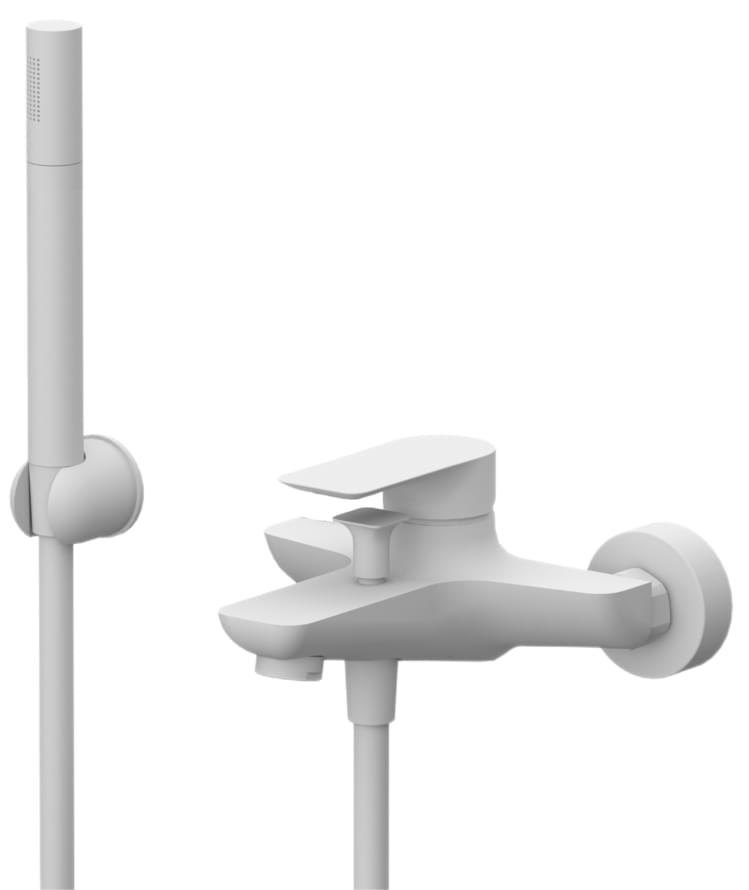 Плитка Remer Infinity Настенный смеситель для ванны INFINITY белый матовый  поверхность матовая