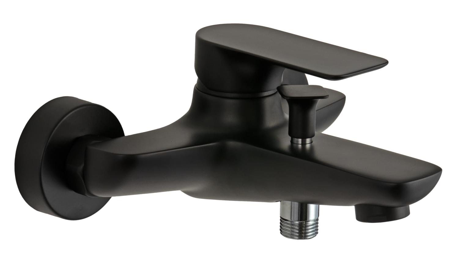 Плитка Remer Infinity Настенный смеситель для ванны INFINITY черный матовый  поверхность матовая