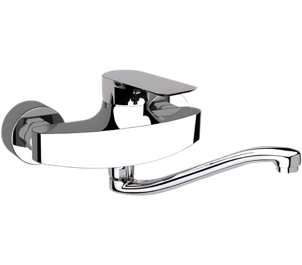 Плитка Remer Infinity Настенный смеситель для кухни INFINITY хром  поверхность глянец