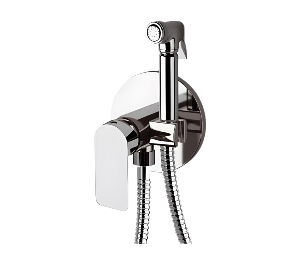 Плитка Remer Infinity Округлый гигиенический душ со смесителем INFINITY хром  поверхность глянец