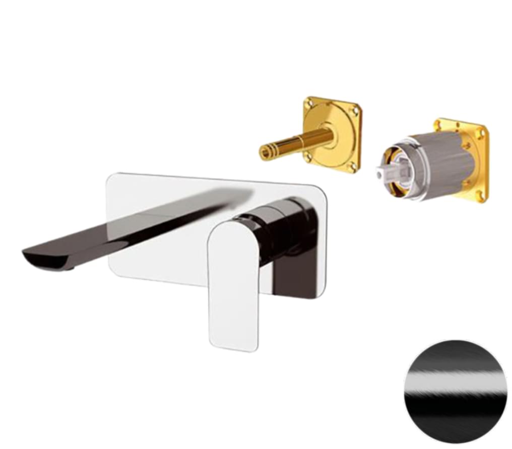 Плитка Remer Infinity Смеситель встраиваемый для раковины INFINITY черный брашированный хром  поверхность брашированная