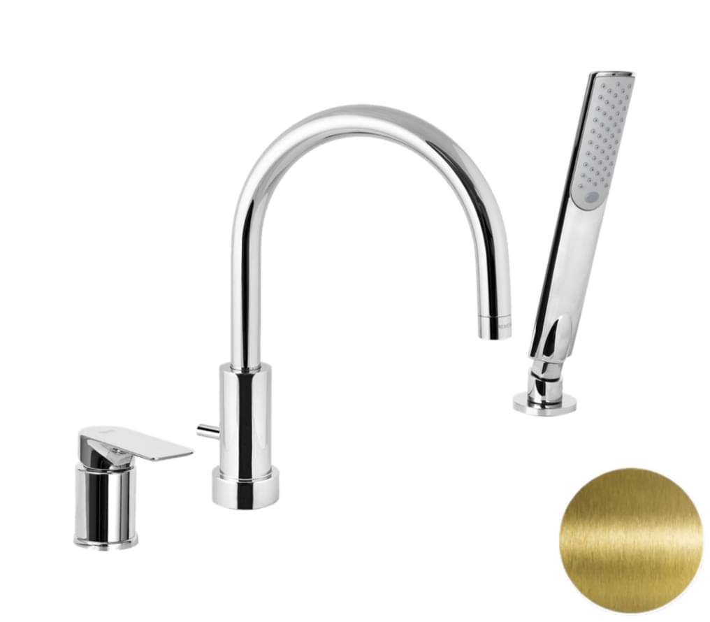 Плитка Remer Infinity Смеситель для ванны INFINITY состаренная латунь  поверхность брашированная