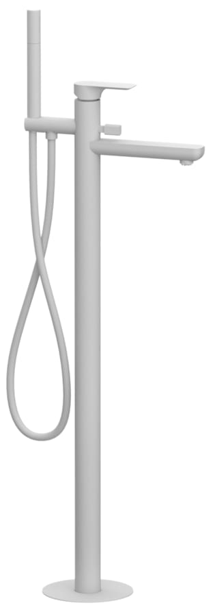 Плитка Remer Infinity Смеситель для ванны напольный INFINITY белый матовый  поверхность матовая