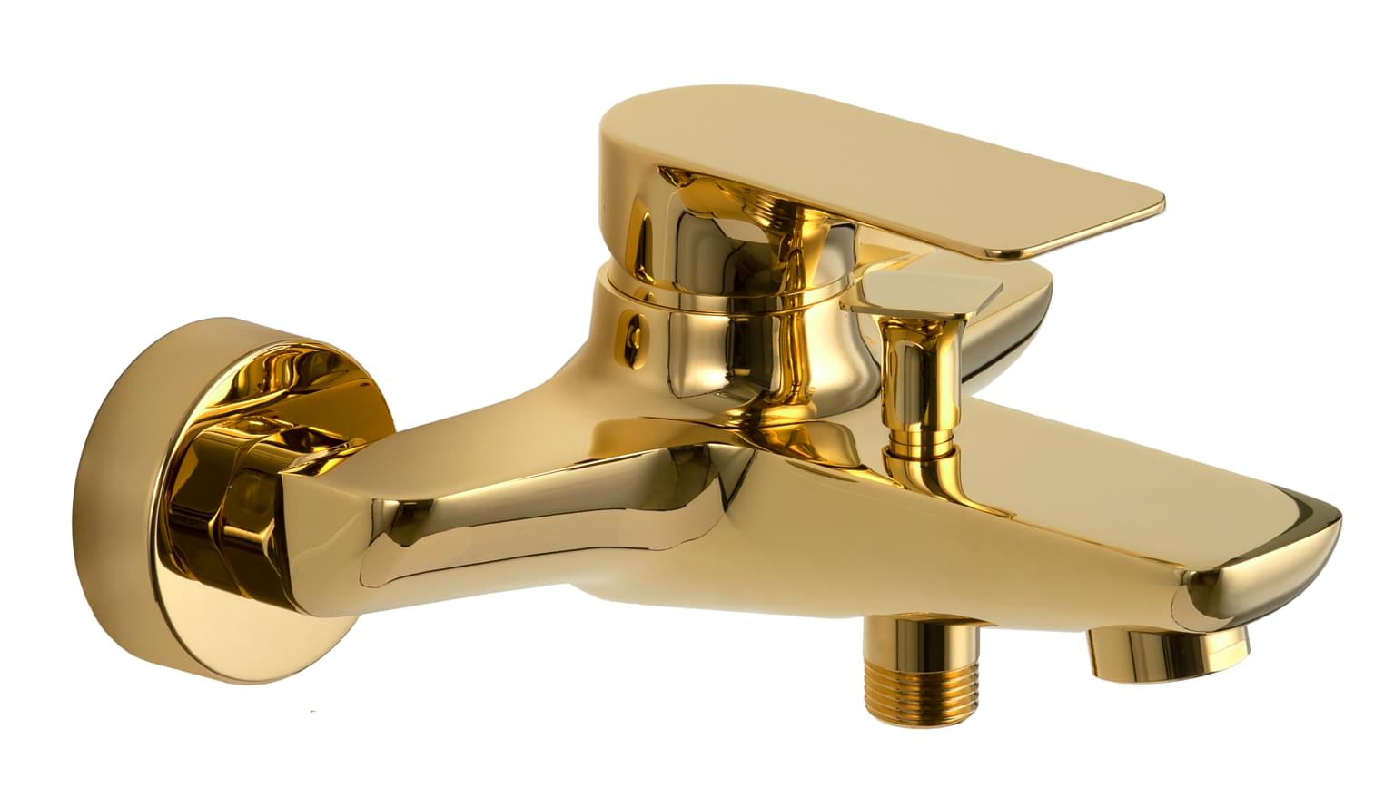 Плитка Remer Infinity Смеситель для ванны настенный округлый INFINITY золото глянцевое  поверхность глянец